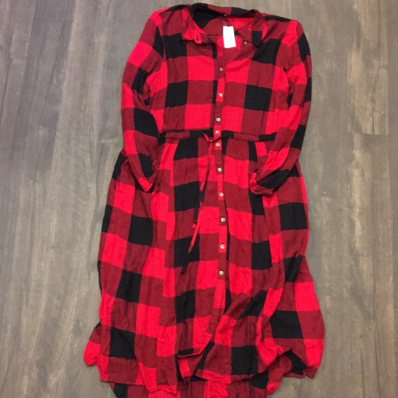 Maurices Dresses & Skirts - Maurice S buffalo plaid highlow dress with pockets Maurices Dresses & Skirts - Maurice S buffalo plaid highlow dress with pockets